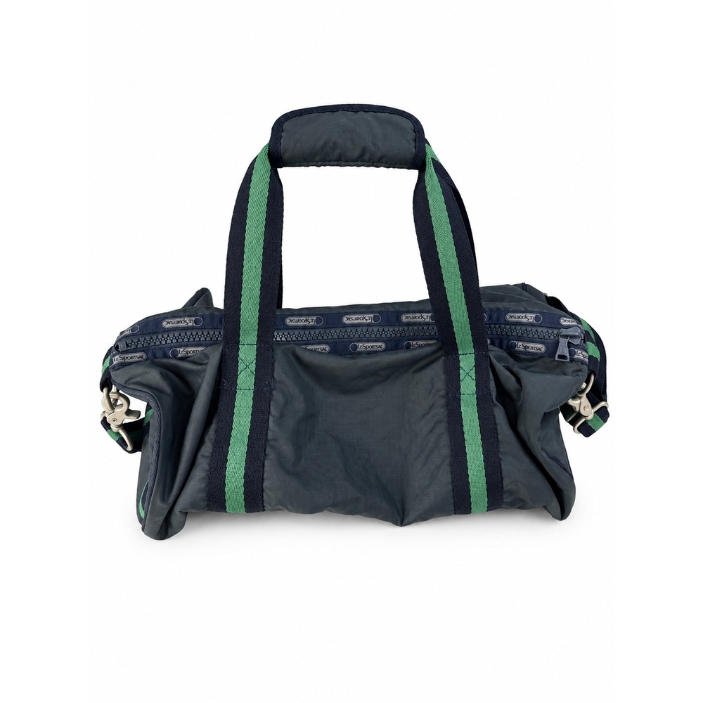 LeSportsac The OC Comic Print Weekender Duffel Bag Navy Green Y2K